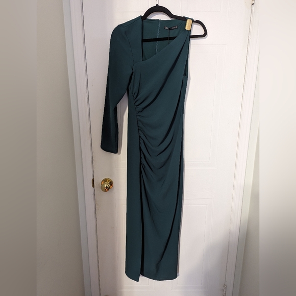 🏵️💚 METAL PIECE ASYMMETRIC DRESS - Picture 12 of 13